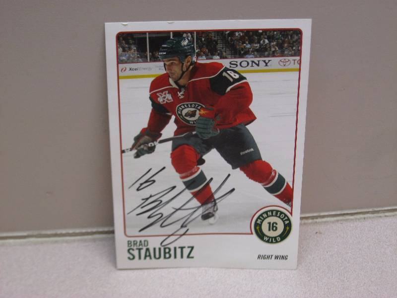 Signed Minnesota Wild Card
