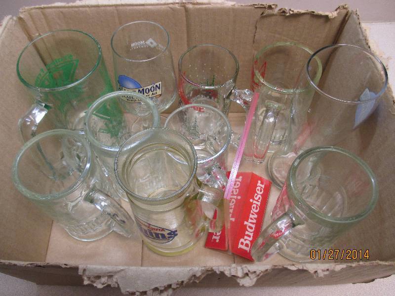 Lot Of Beer Drinking Glasses