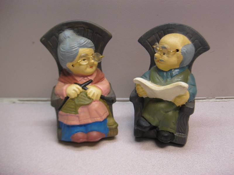 Pair Of Vintage Banks, Old Couple