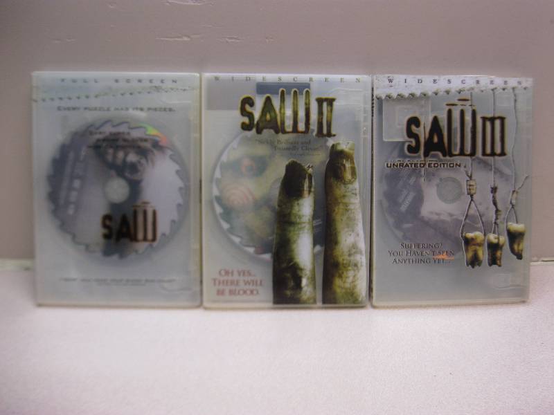 Lot Of Saw Horror DVDs 1,2,3