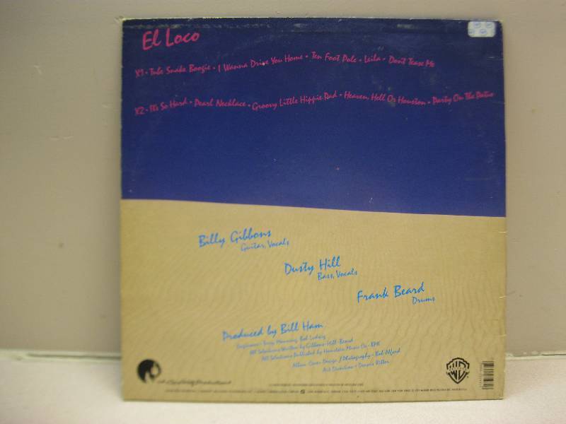 Vinyl LP Record, Used, May Show Wear, Sleeve May Shows Wear - ZZ Top