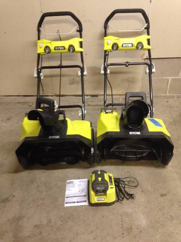 lot 3 image: Ryobi 40volt Lithium-ion Electric Snowblowers
