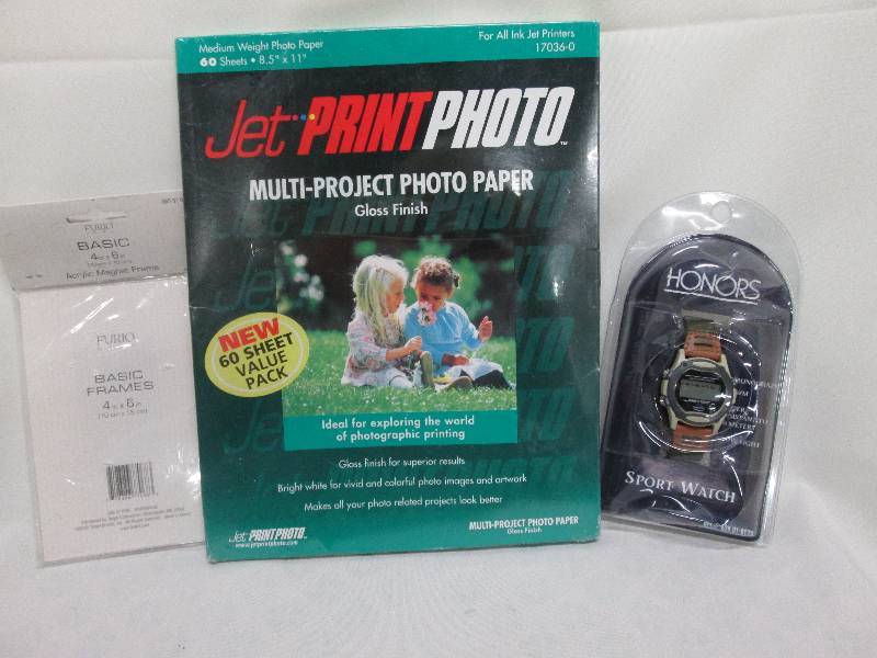 1 pk of 60 sheets photo paper, acry...