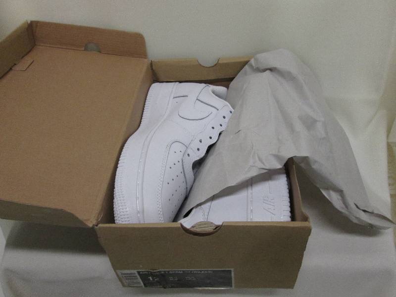 Nike Air Force 1 white athletic sho...