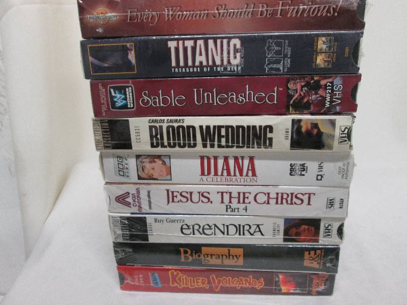 Lot of 9 assorted VHS titles...