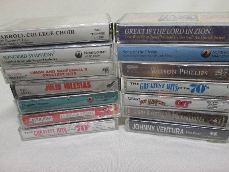 14 music cassettes, assorted artist...