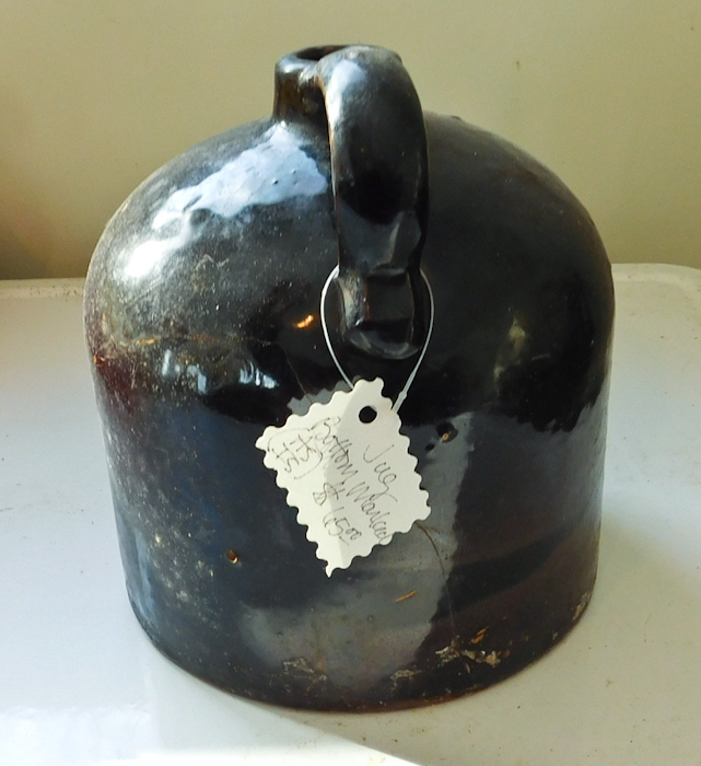 lot 50 image: Red Wing Minnesota Stoneware Co. dark brown glaze jug