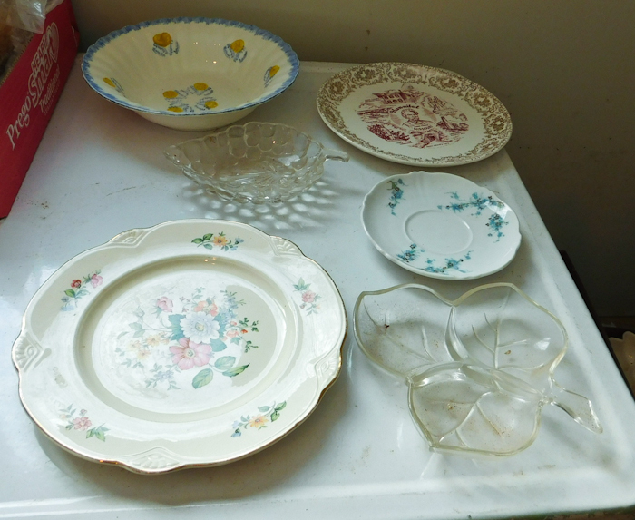 lot 62 image: several serving platters decorative see photos