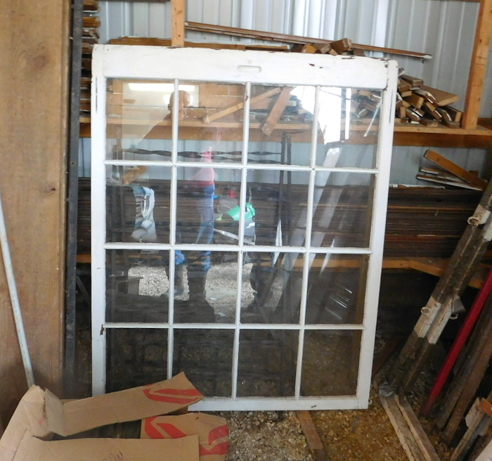 lot 31 image: 4 large window panes there are two matching pairs