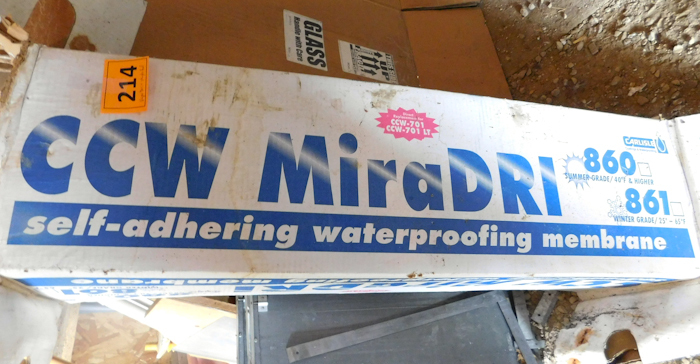 lot 214 image: CCW MiraDRI self adhering waterproofing membrane