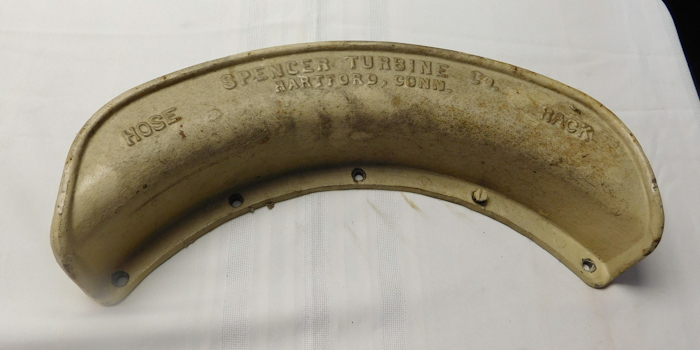 lot 198 image: Cast iron hose rack advertising