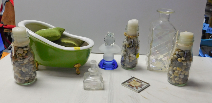 lot 226 image: rocks shells bottles candles and more