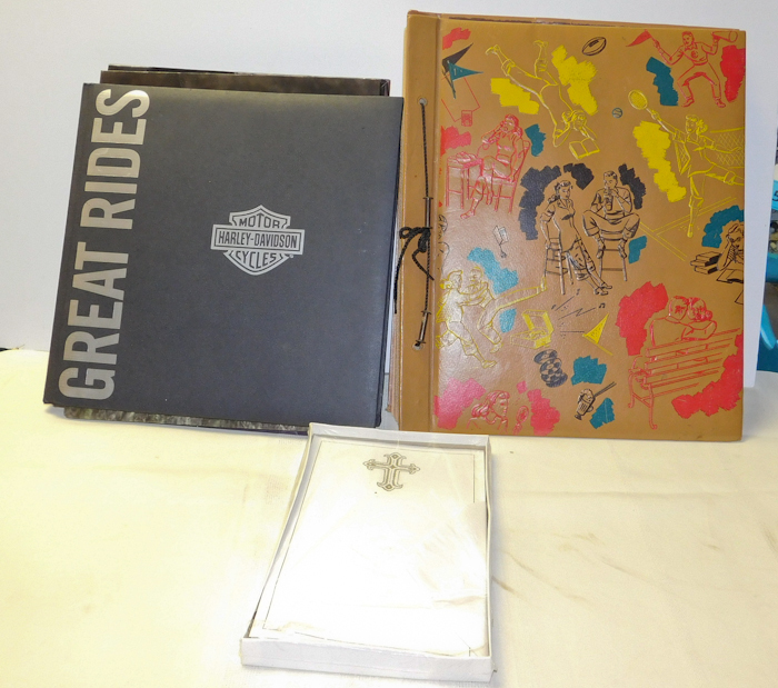 lot 234 image: vintage photo album scrapbook and Harley Davidson photo album scrapbook