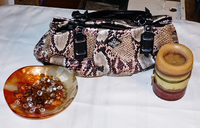 lot 281 image: Vera Wang purse and candles please see photos and inspect