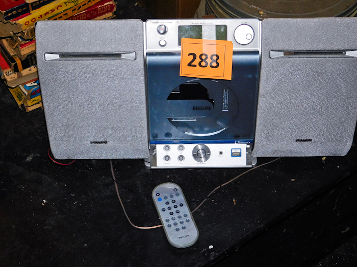 lot 288 image: Philips CD PlayerRadio & Speakers