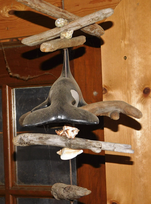 lot 321 image: Orca mobile with clay bell