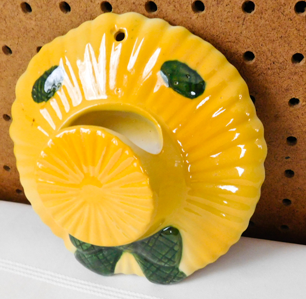 lot 338 image: Pair of vintage ceramic bonnet wall pockets