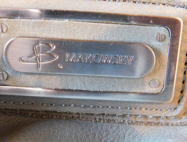 lot 345 image: B. Makowsky ladies bag silver in nice used condition