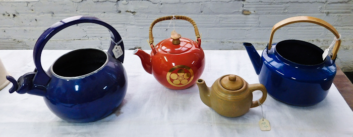 lot 61 image: four teapots various shapes and sizes please see photos