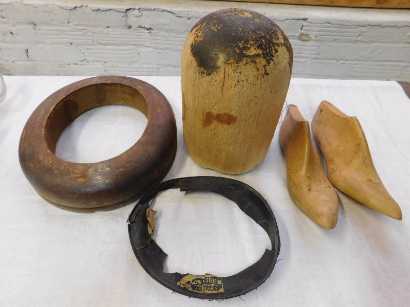 lot 10 image: Milliners hat form a form for the brim of Fedora type hat a light slipper form