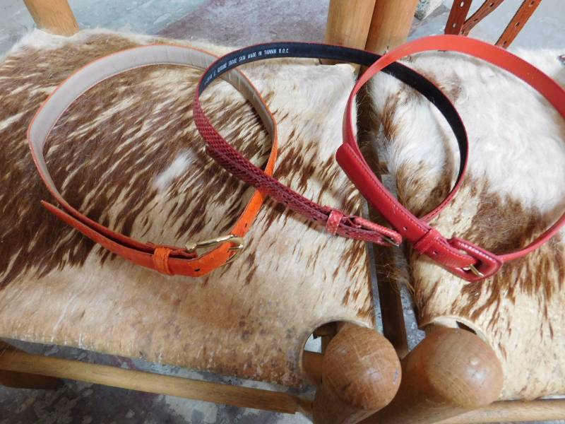 lot 135 image: 4 leather belts