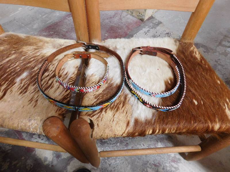 lot 137 image: four native american beaded belts various sizes and conditions