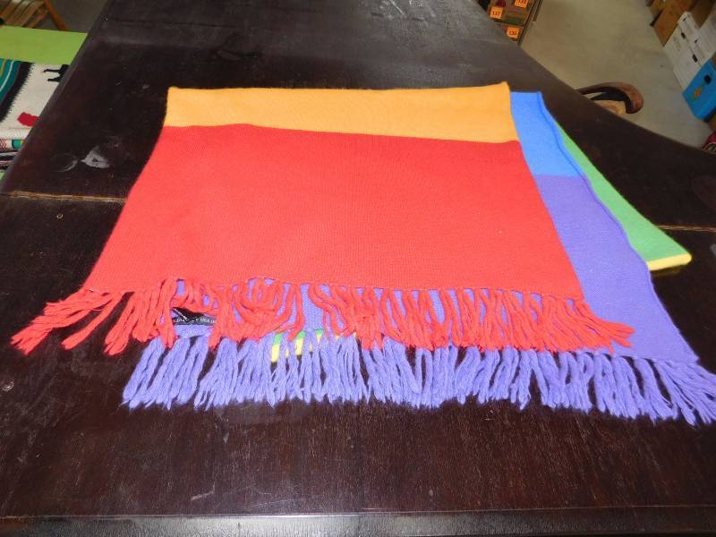lot 148 image: Vanessa collection blanket lambswool rabbit hair  blend multicolored