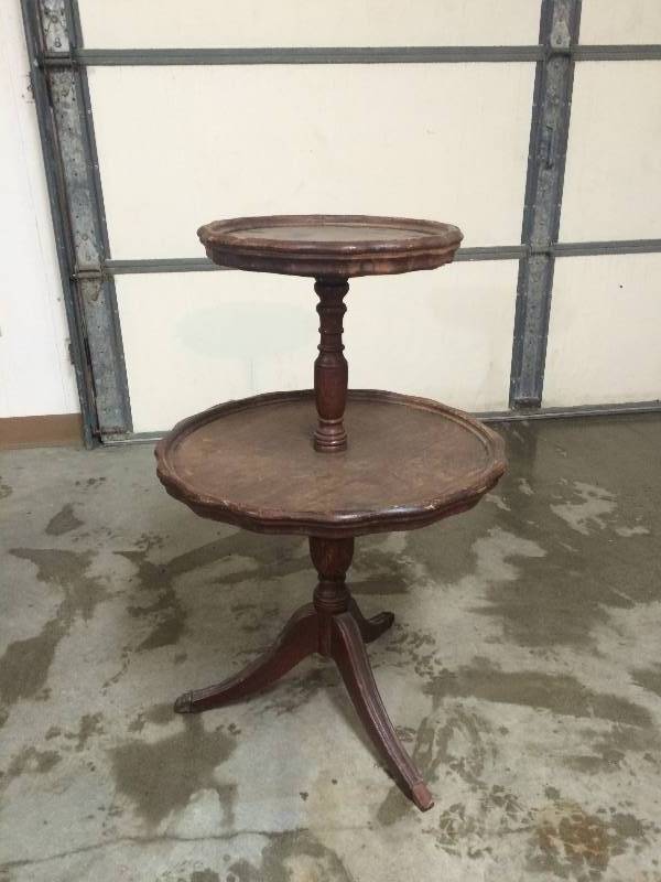 Vintage Dumbwaiter Side Table