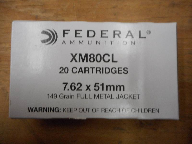 lot 2 image: (20) Rounds Federal XM80CL 7.62x51m...