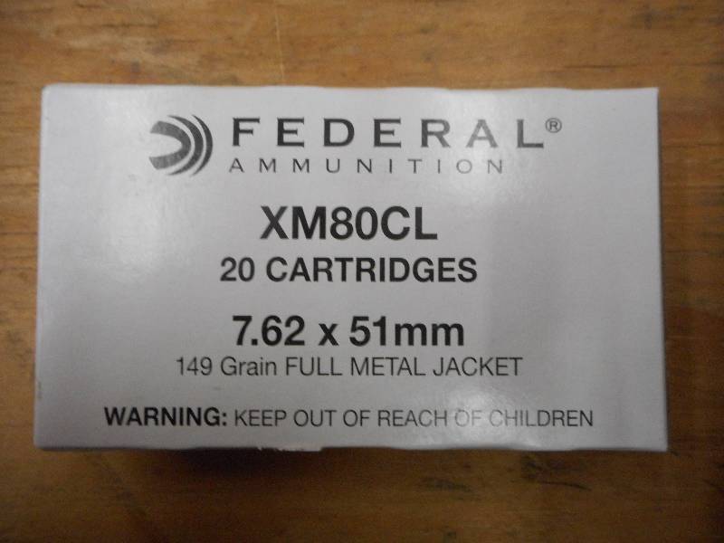 lot 5 image: (20) Rounds Federal XM80CL 7.62x51m...