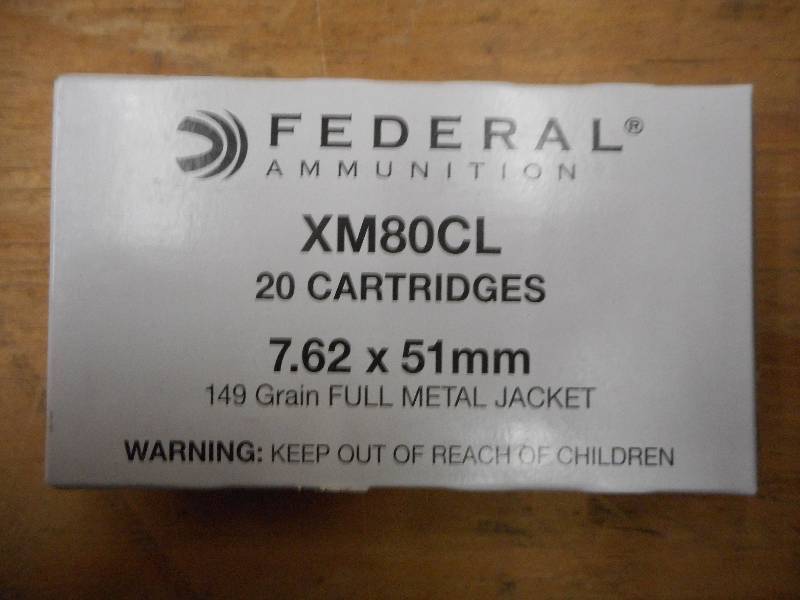 lot 6 image: (20) Rounds Federal XM80CL 7.62x51m...
