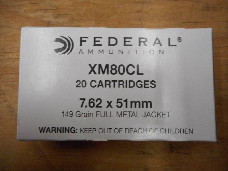 lot 7 image: (20) Rounds Federal XM80CL 7.62x51m...