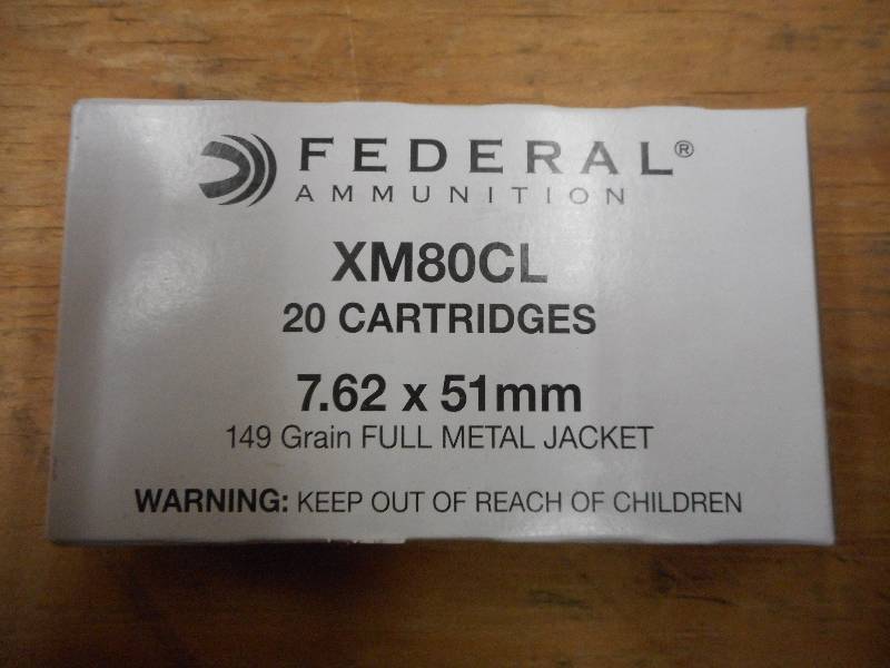 lot 11 image: (20) Rounds Federal XM80CL 7.62x51m...