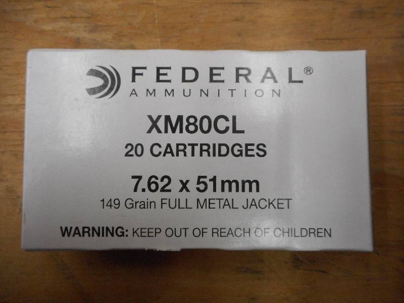 lot 12 image: (20) Rounds Federal XM80CL 7.62x51m...