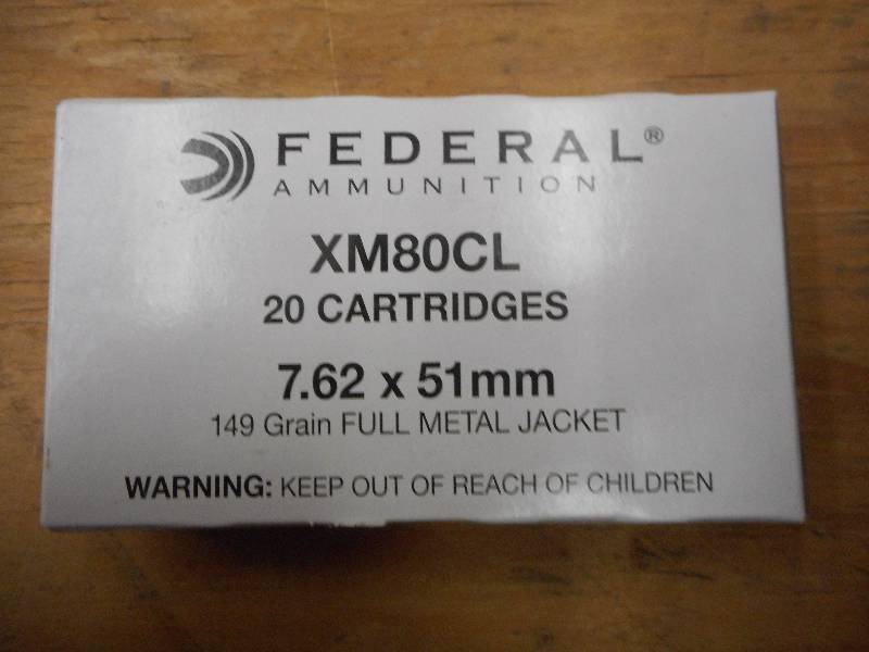 lot 16 image: (20) Rounds Federal XM80CL 7.62x51m...