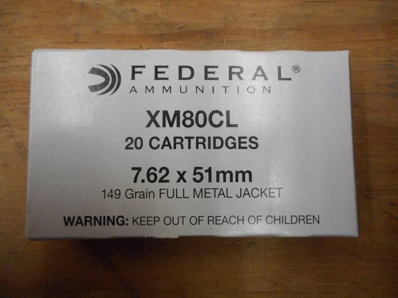 lot 24 image: (20) Rounds Federal XM80CL 7.62x51m...