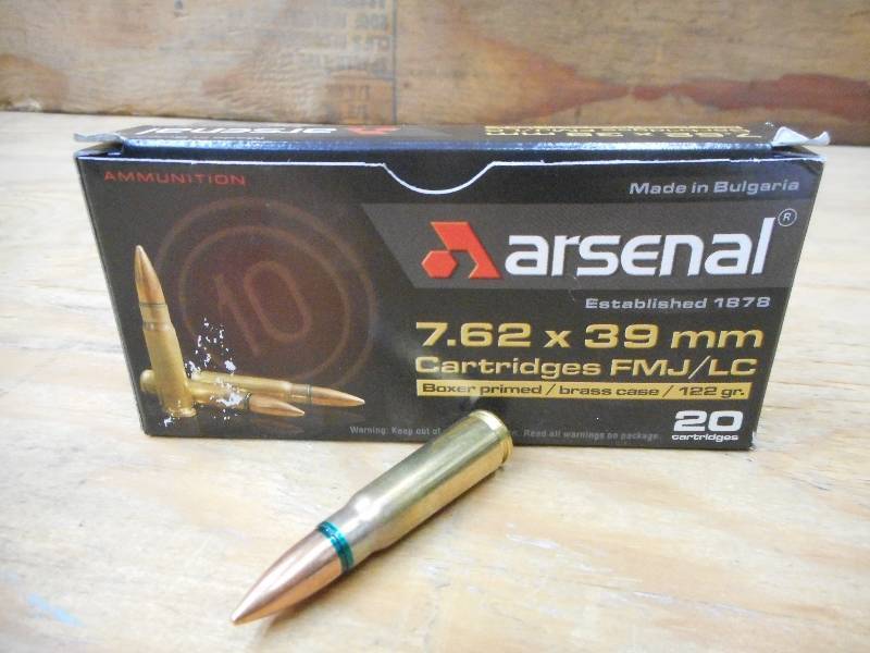 lot 25 image: (20) Rounds Arsenal 7.62x39mm 122Gr...