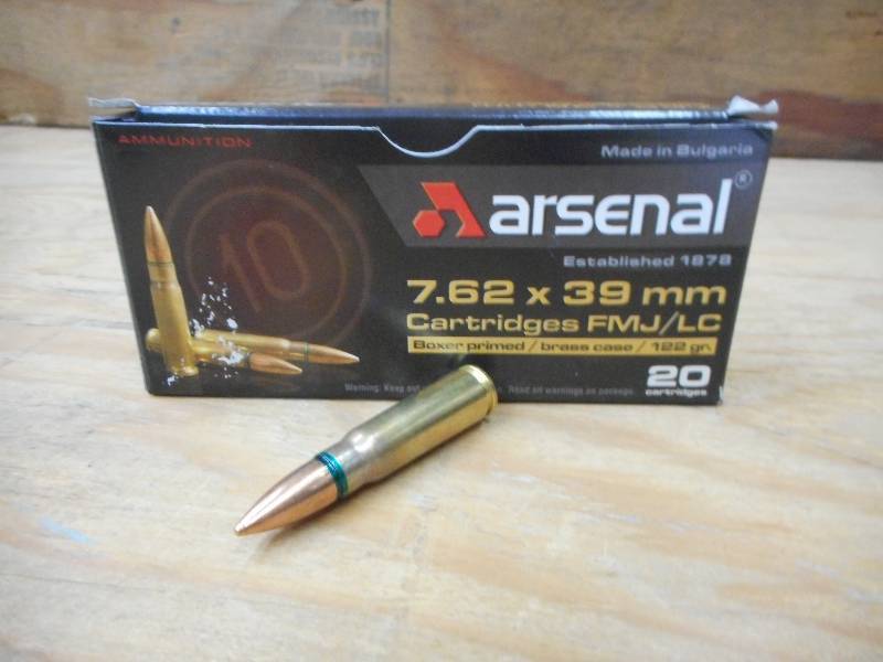 lot 29 image: (20) Rounds Arsenal 7.62x39mm 122Gr...