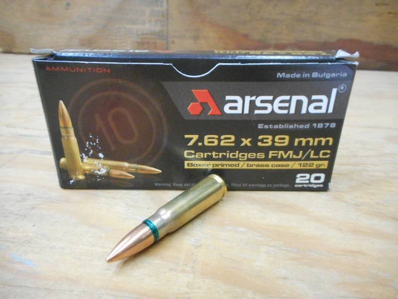 lot 30 image: (20) Rounds Arsenal 7.62x39mm 122Gr...