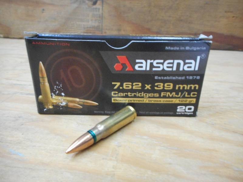 lot 31 image: (20) Rounds Arsenal 7.62x39mm 122Gr...