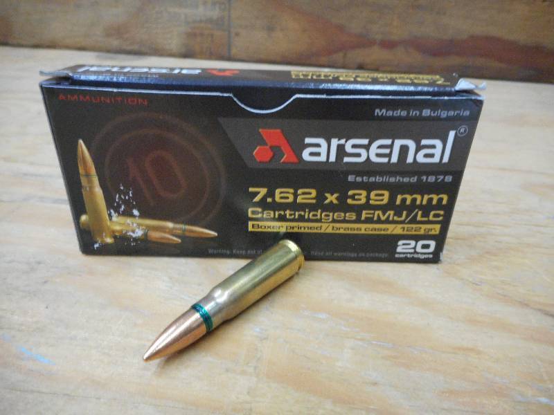 lot 32 image: (20) Rounds Arsenal 7.62x39mm 122Gr...