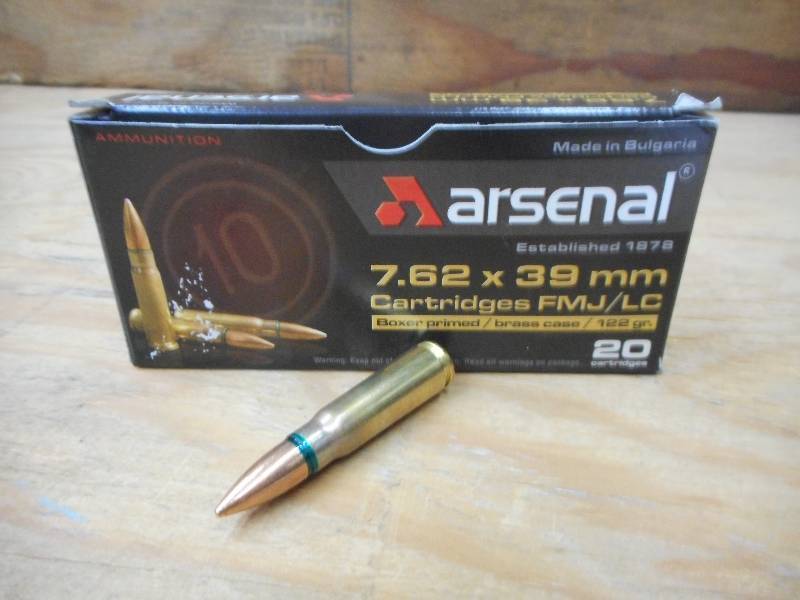 lot 33 image: (20) Rounds Arsenal 7.62x39mm 122Gr...