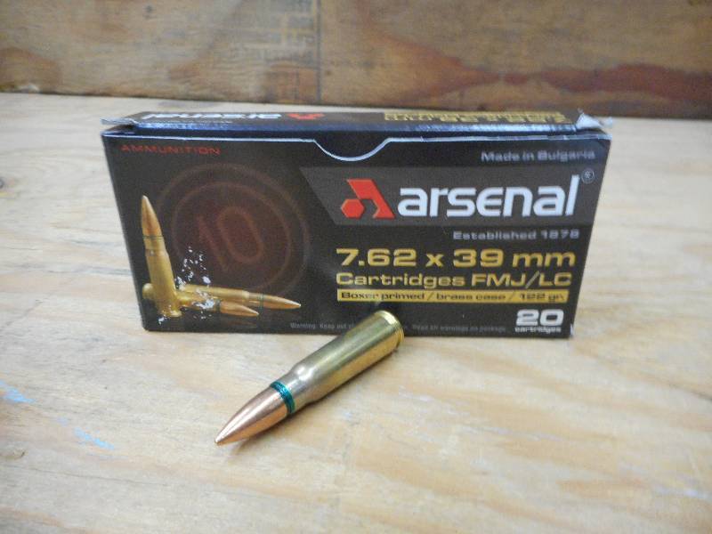 lot 34 image: (20) Rounds Arsenal 7.62x39mm 122Gr...