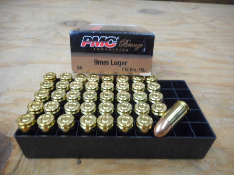 lot 35 image: (50) Rounds PMC Bronze 9mm Luger 11...