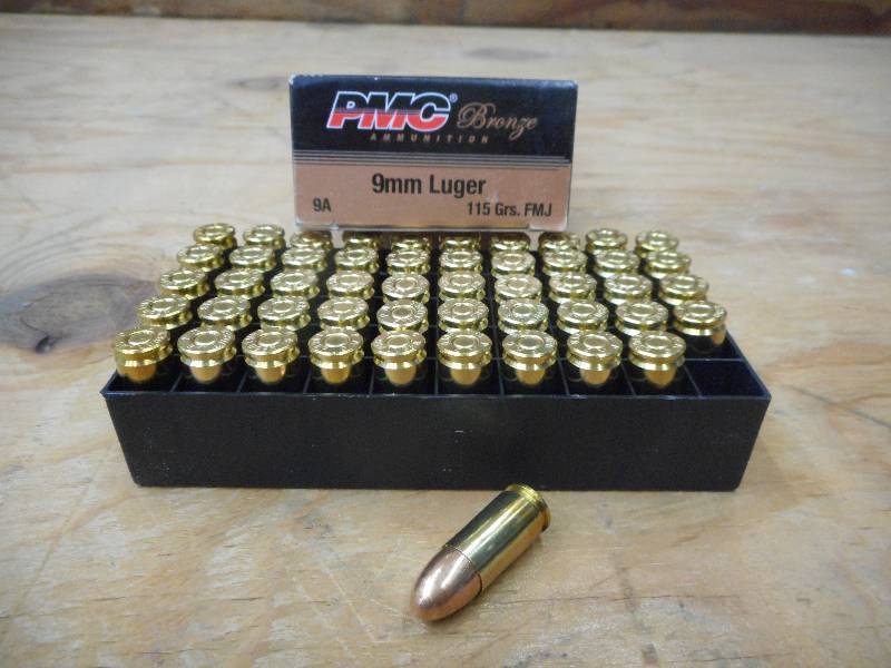 lot 36 image: (50) Rounds PMC Bronze 9mm Luger 11...