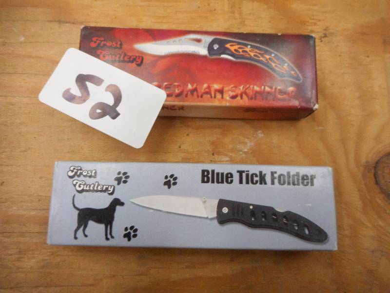 lot 52 image: (2) Frost Cuttlery Collectors Knive...