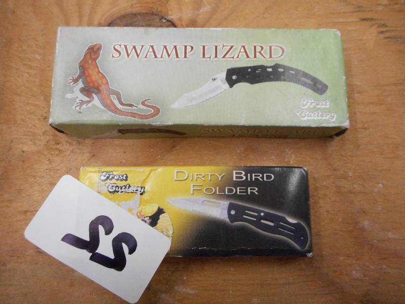 lot 55 image: (2) Frost Cuttlery Collectors Knive...