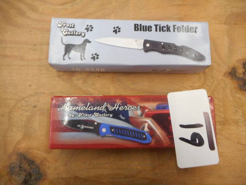 lot 61 image: (2) Frost Cuttlery Collectors Knive...