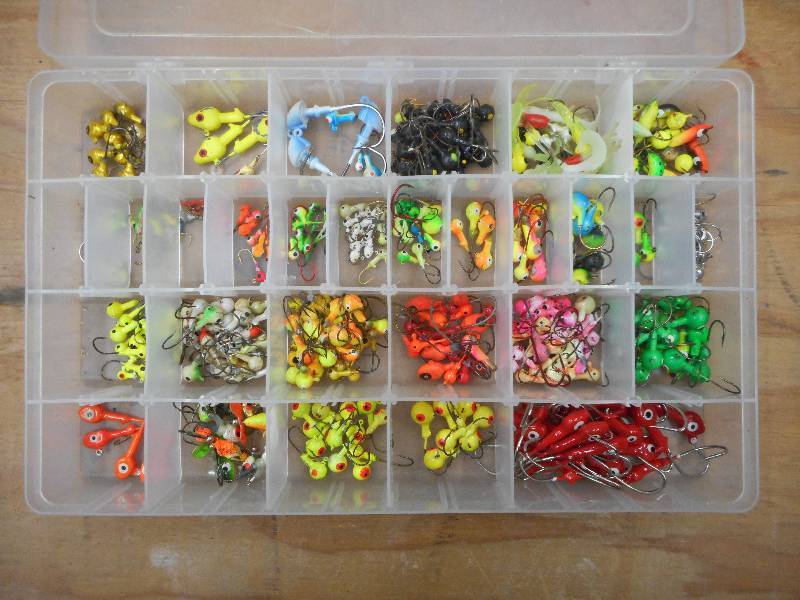 lot 83 image: Plastic Box Full Of Assorted Jigs ...