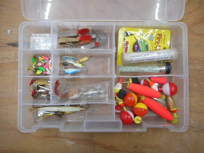 lot 85 image: Plastic Box Full Of Assorted Tackle...